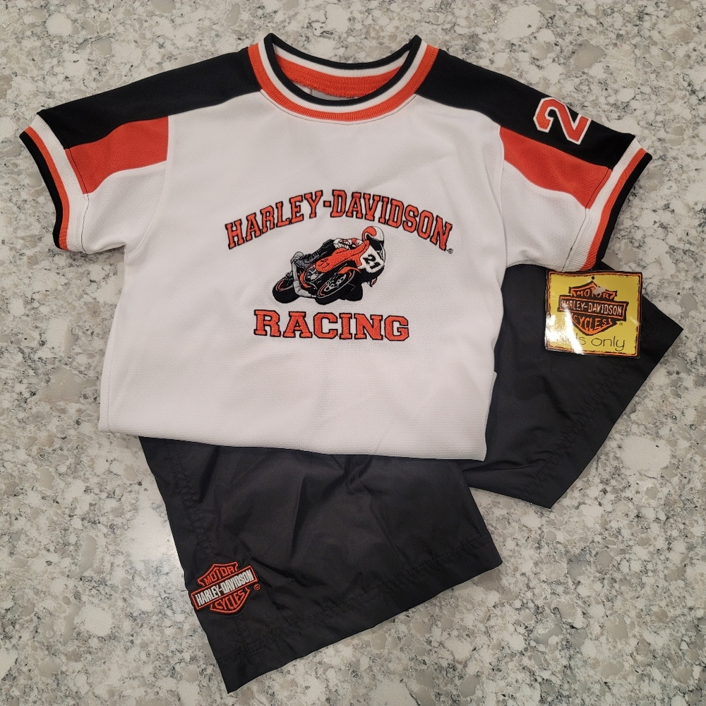 NWT Harley-Davidson Kid's Jersey & Swim Shorts Set